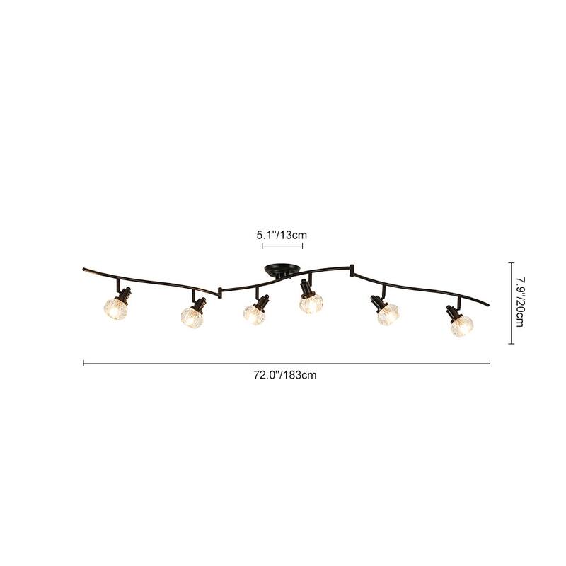 Versatile Adjustable Crystal Track Light Linear Island Spotlight