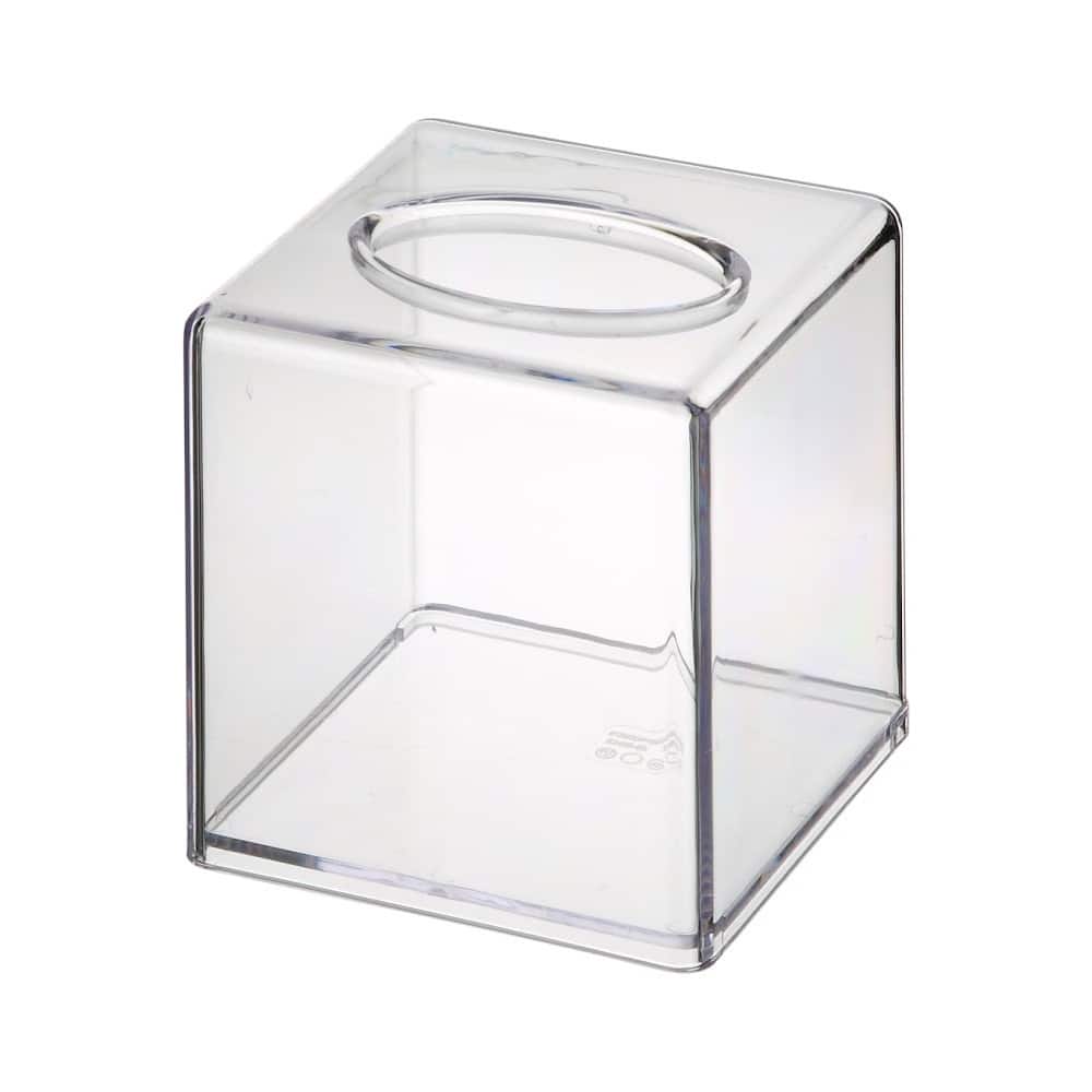 YBM Home Acrylic Clear Tissue Holder Napkin Dispenser, 1234 - 5x5x5.5 Inches - 5x5x5.5 Inches