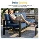 preview thumbnail 34 of 47, Royalcraft 4-Piece All-Aluminum Patio Set with 5" Cushions & 3.2" Widened Armrest, Seats 5, 250 lbs - 4-Piece Sets