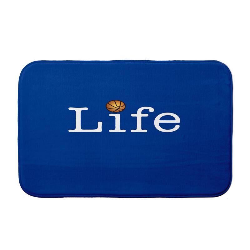 Life + Ball Bath Mat - 17 x 24 - Royal