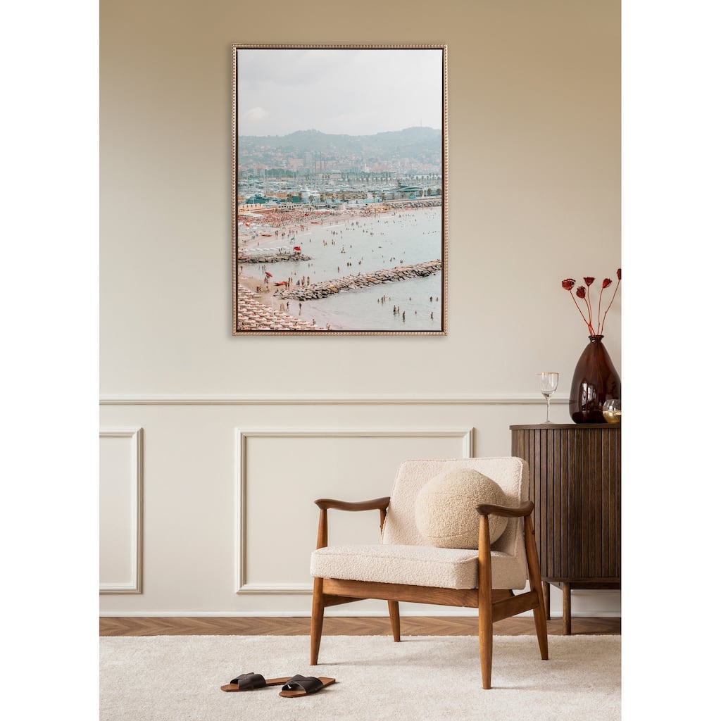 Kate and Laurel Sylvie Beaded Imperia Framed Canvas by Alicia Abla