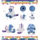 preview thumbnail 2 of 4, DolliBu Baby Blue Rabbit Unicorn Stuffed Animal with Unicorn Outfit - 8 inches