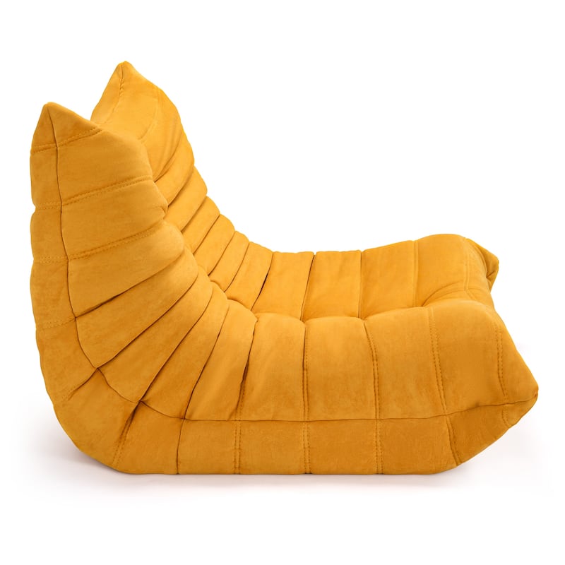 Armless Bean Bag Chair ,Upgraded Foam Support, Soft Upholstered Lounge Seating