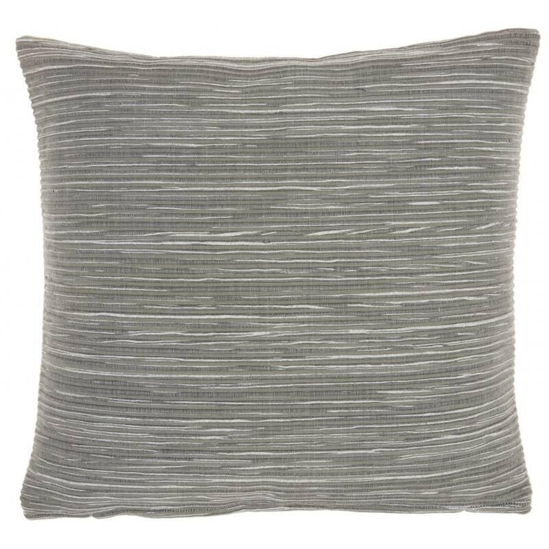 Charcoal Distressed Stripes Throw Pillow