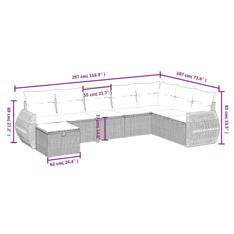 vidaXL Garden Sofa Set
