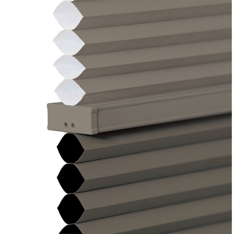 BlindsAvenue Cordless Day/Night Cellular Honeycomb Shade, 9/16" Single Cell, Warm Cocoa