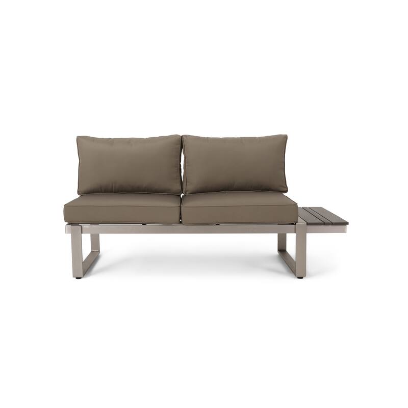 Sterling Aluminum 4-piece Sofa Set with Cushions by Christopher Knight Home