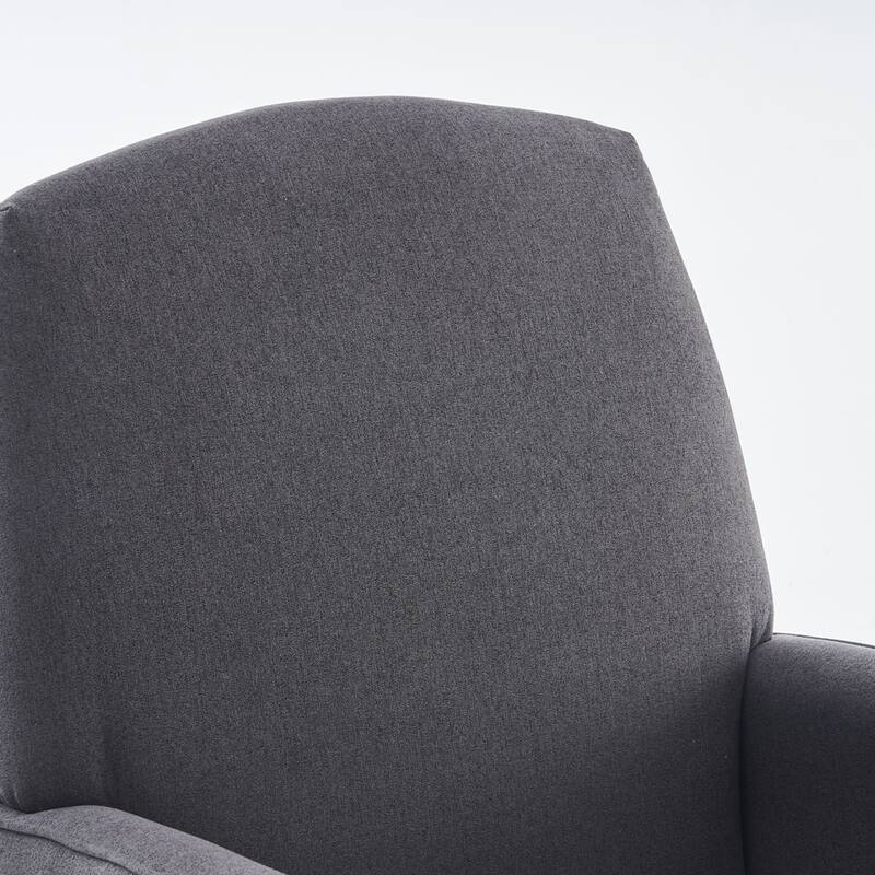 Fabric Nursery Rocking Chair With Adjustable Footrest