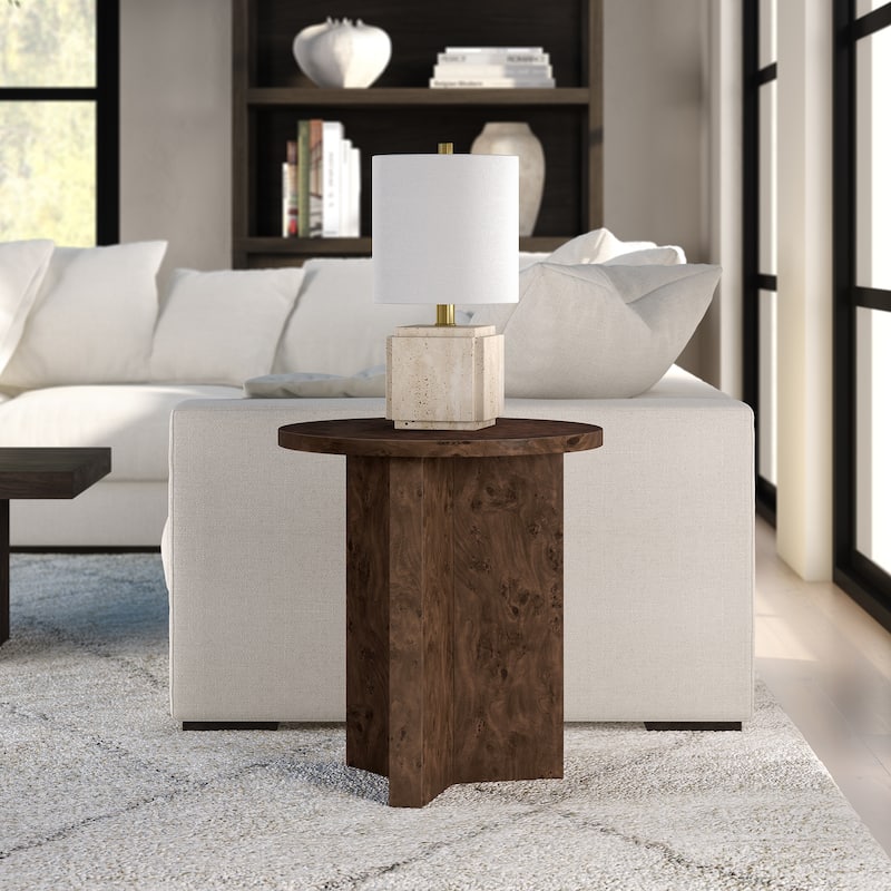 Anders 20" Wide Burled Side Table - 20" Wide