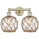 Option Antique Brass / Clear Glass with Brown Rope