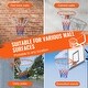 preview thumbnail 14 of 19, Basketball Rim, Wall Door Mounted Basketball Hoop, Heavy Duty Q235 Basketball Flex Rim Goal Replacement with Net