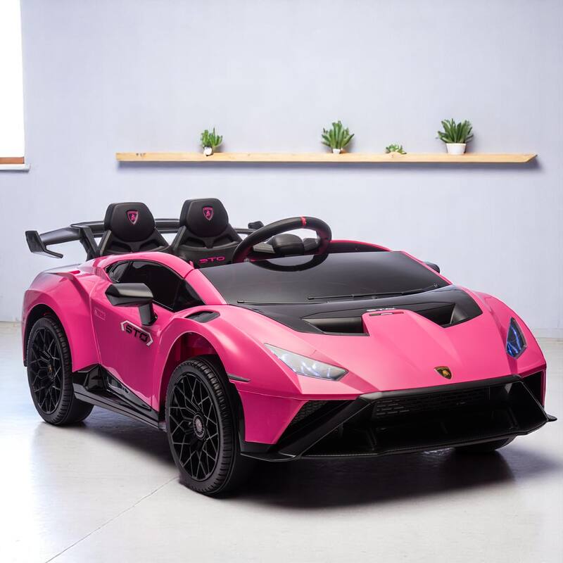 24V Licensed Lamborghini Ride-On Car for Kids with Drift Mode, Bluetooth Music, LED Lights, Remote Control -Electric Toy Vehicle
