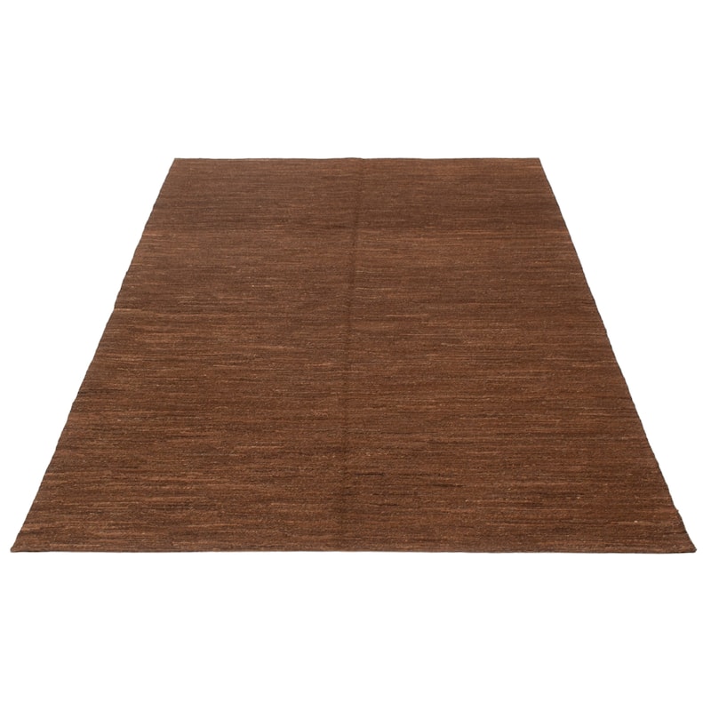ECARPETGALLERY Flat-Weave Natural Brown Wool Kilim - 6'10 x 9'7