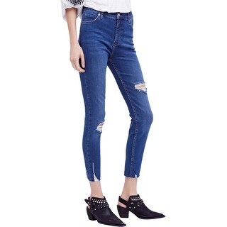 free people ripped high waist skinny jeans