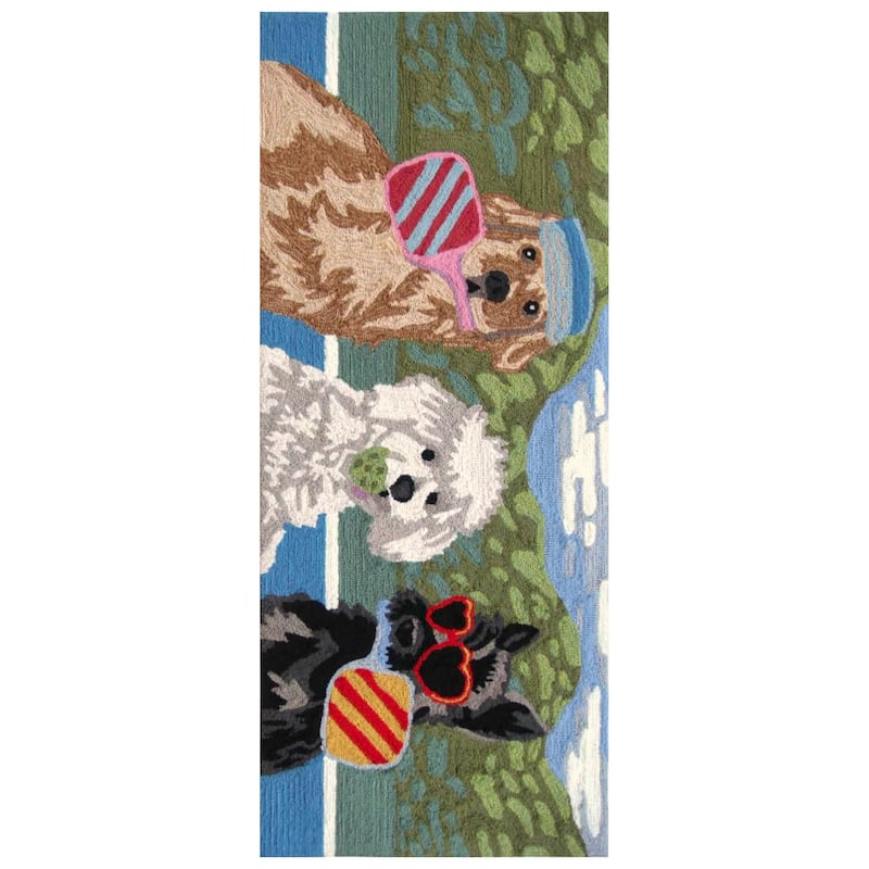 Liora Manne Frontporch Pickled Pups Indoor/Outdoor Rug