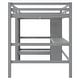 preview thumbnail 8 of 15, Full Size Loft Bed with Multifunction Shelves and Under-Bed Desk, Gray