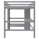 preview thumbnail 11 of 13, Wood Loft Bed w/Slats Support, Full Size Bed Frame with Multifunction Shelves, Full-length Guardrail and Under-bed Desk