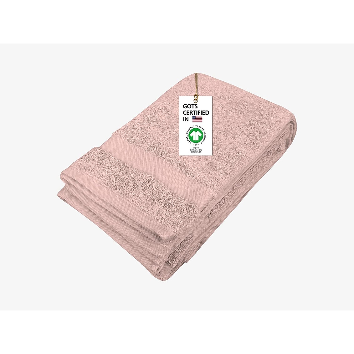 Delara 100% Organic Cotton Luxuriously Plush Bath Sheet GOTS & OEKO-TEX  Certified 650 GSM