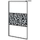 preview thumbnail 61 of 71, vidaXL Walk-in Shower Wall multi size Half Frosted ESG Glass Black