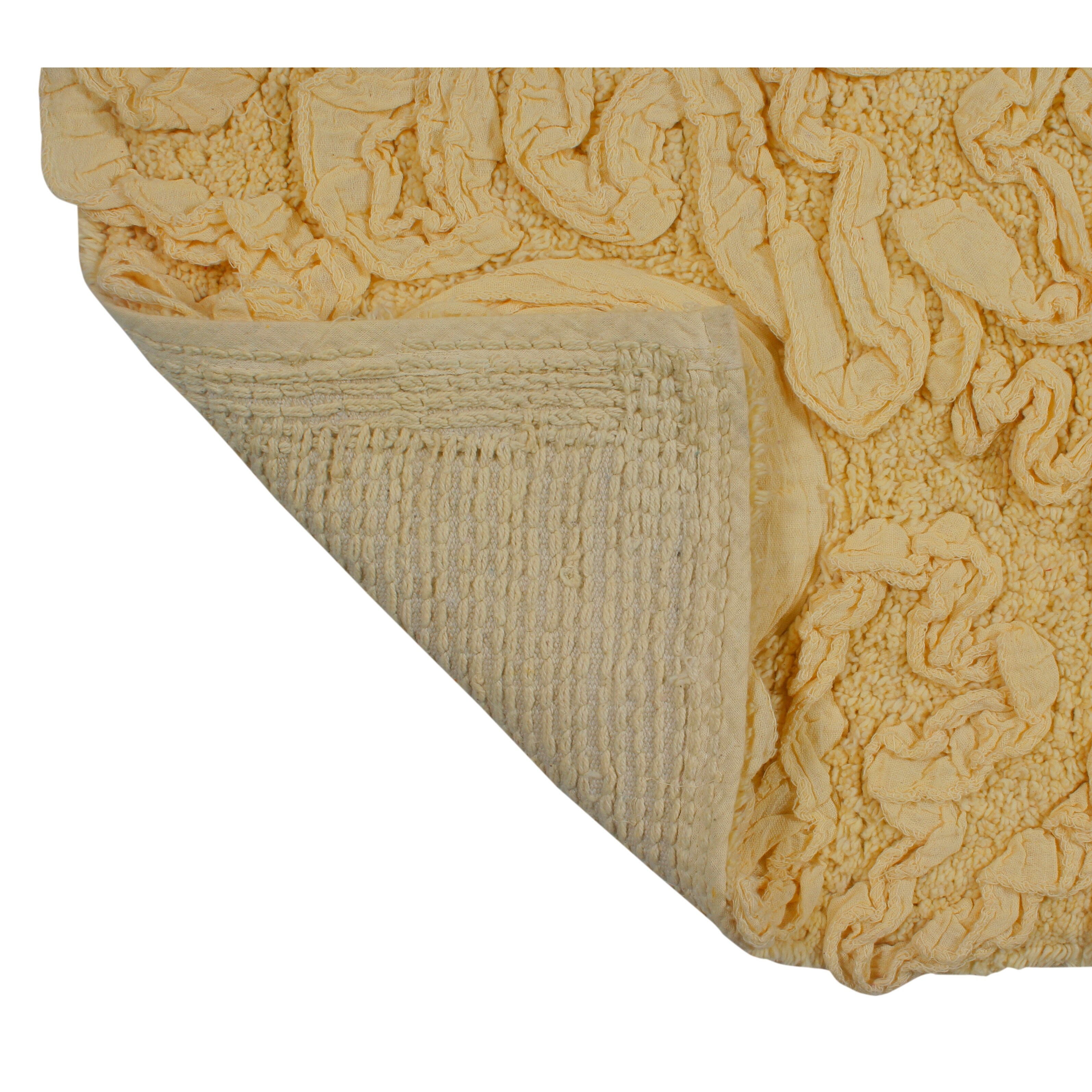 Bell Flower Collection 100% Cotton Non-Slip Bathroom Rug-image