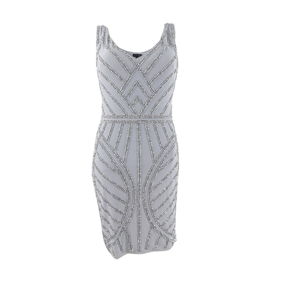 xscape beaded sheath dress