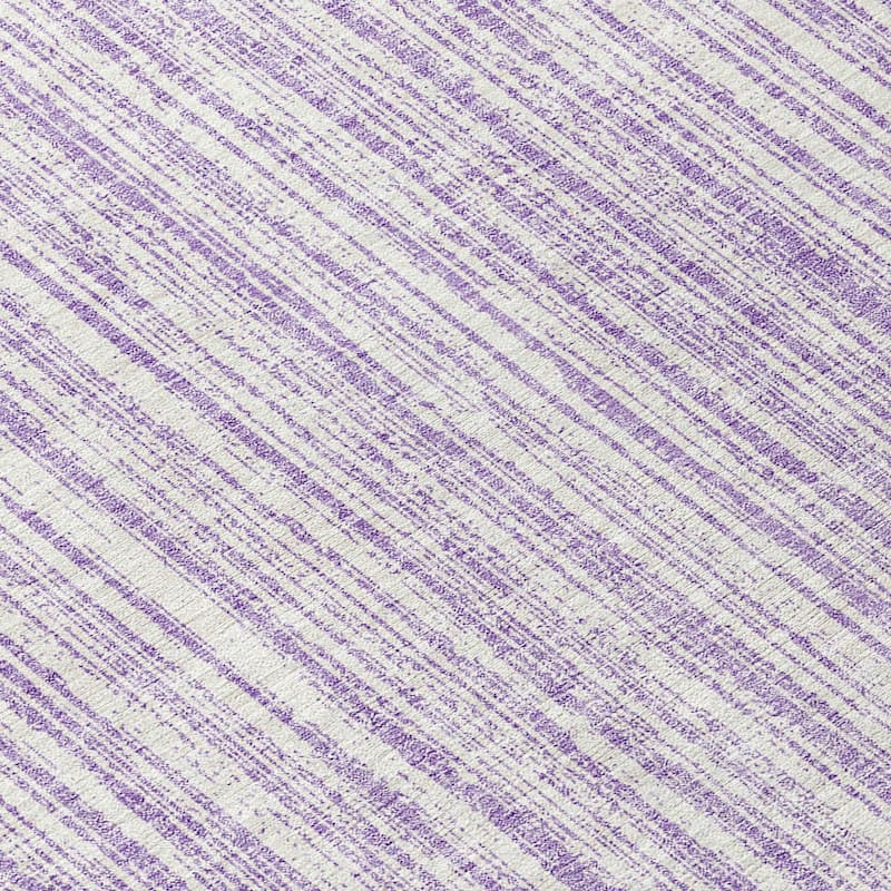 Machine Washable Indoor/ Outdoor Chantille Contemporary Striped Rug