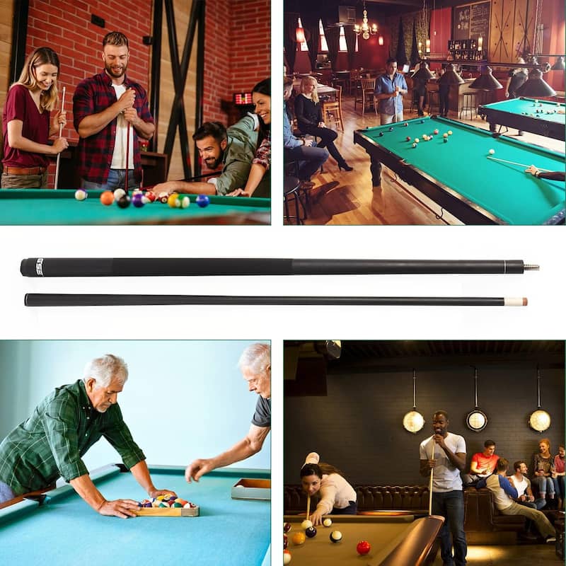 GSE™ 58" 2-Piece Fiberglass Graphite Composite Billiard Pool Cue Stick for Men/Women, Great for House or Commercial/Bar Use