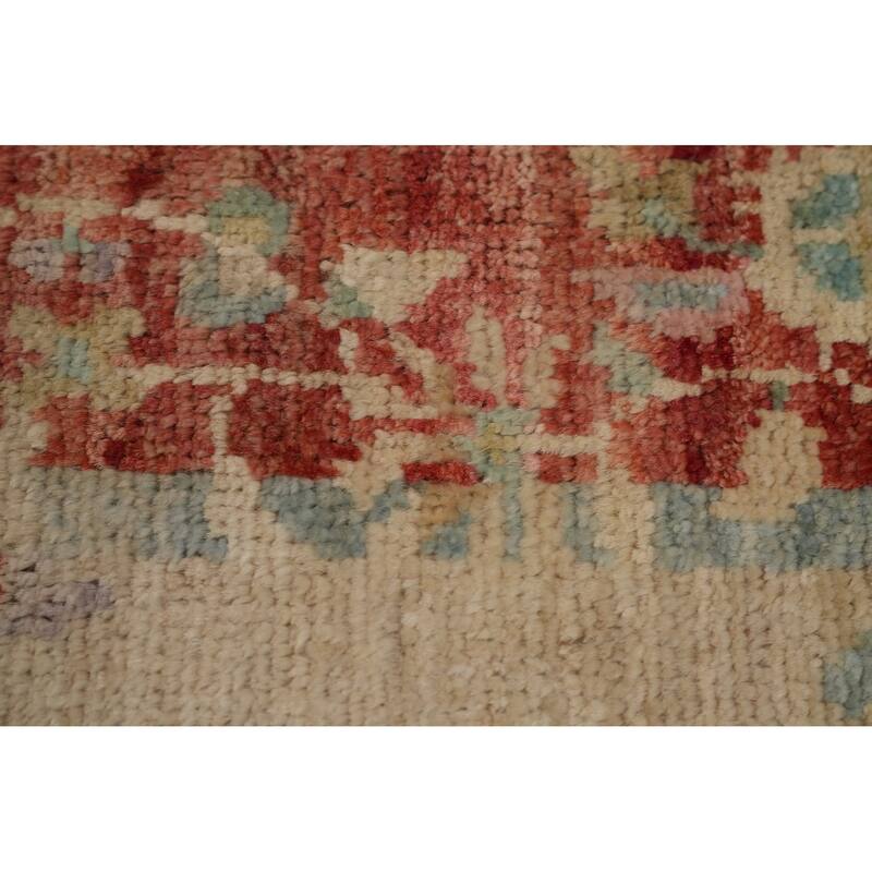 Hand Knotted Oriental 100% Wool Carpet Traditional Floral Beige & Ivories Art Deco Area Rug - 6' 1'' X 2' 7''
