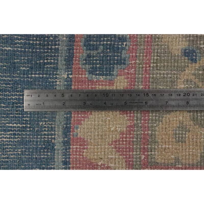 Hand Knotted Oriental 100% Wool Carpet Traditional Medallion Navy Blue & Blues Art Deco Area Rug - 10' 0'' X 8' 10''