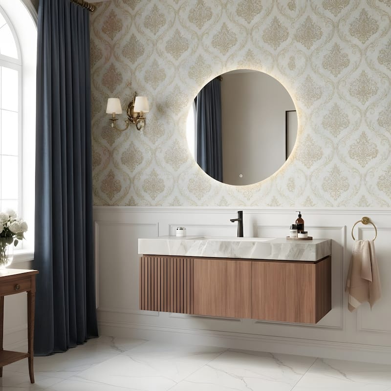 48" Bathroom Vanity with Sintered Stone countertop and Sink