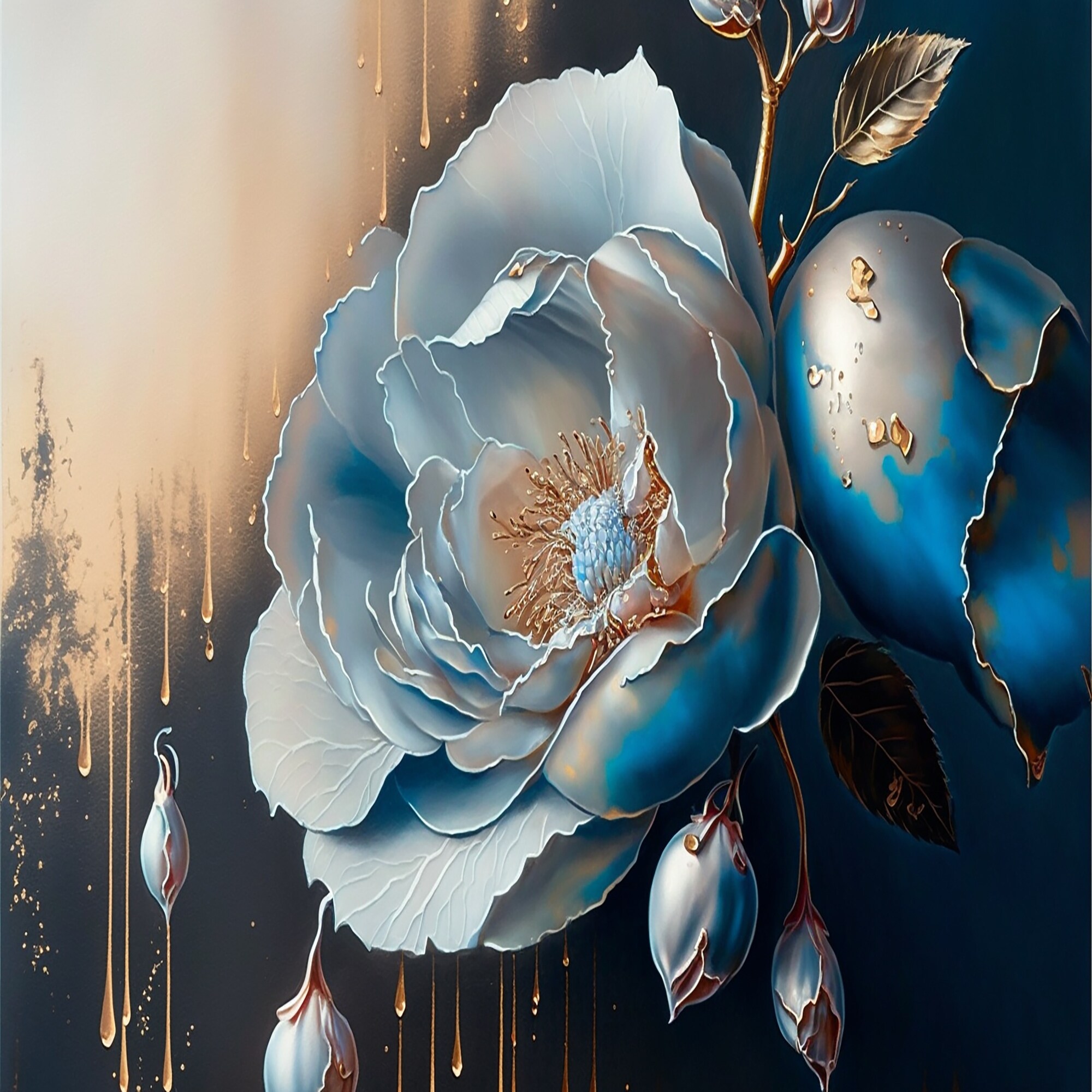 Blue camellia deals flower