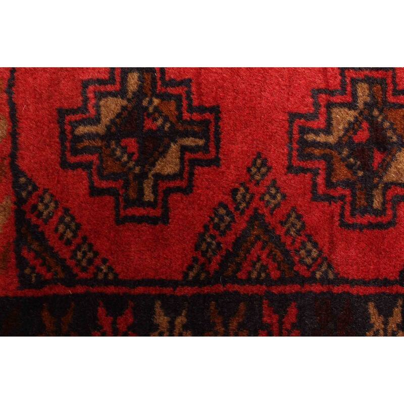ECARPETGALLERY Hand-knotted Teimani Red Wool Rug - 2'10 x 5'1