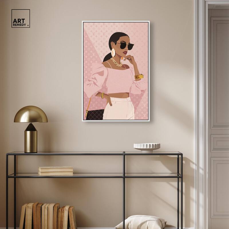 Simple Pink Look Canvas by Art Remedy