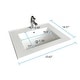 preview thumbnail 1 of 8, White Drop-in Sink 23.62" Porcelain Self-Rimming Rectangular Sink with Chrome Faucet and Drain Renovators Supply White