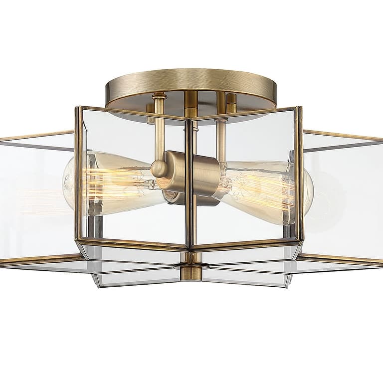 Meridian M60021 2 Light 16" Wide Semi-Flush Ceiling Fixture
