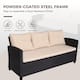 Wicker Patio Furniture Sets - 3 Piece Rattan Outdoor Sectional Sofa Set