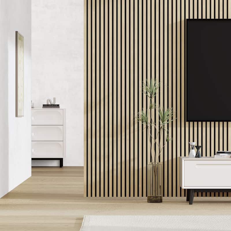 Acoustic Soundproof Slat Wall Panels 3D Decorative Wall Paneling