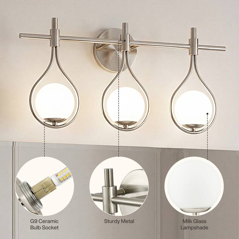 22.5" Bathroom Vanity Light, 3-Light Wall Sconce