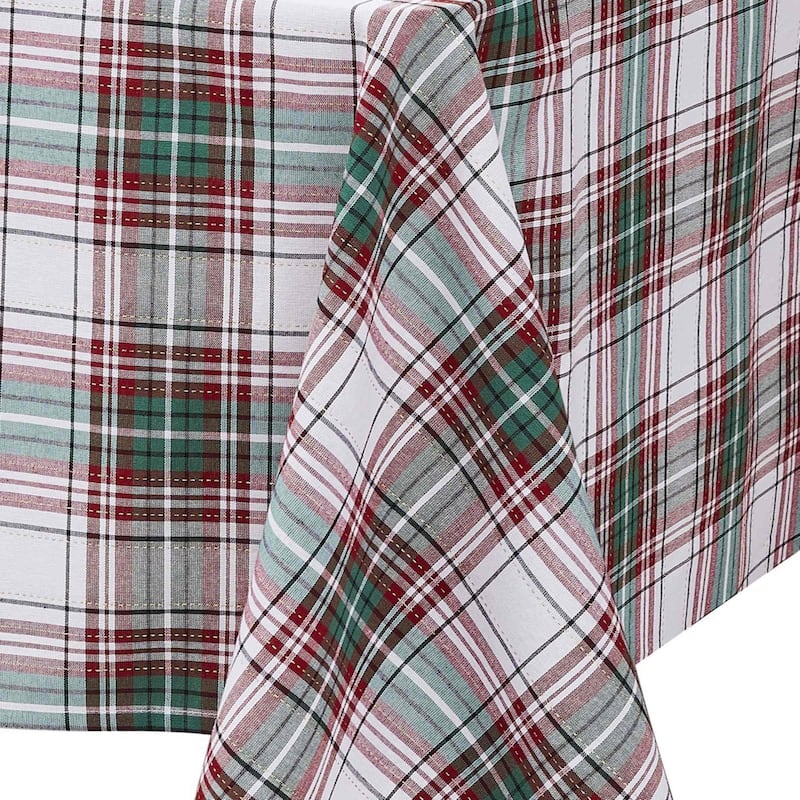 Avanti Linens Holiday Plaid 60" x 84" Tablecloth