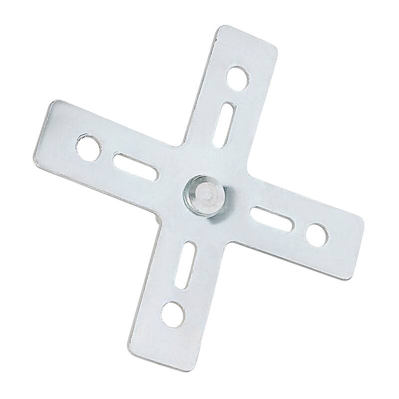 3set Ceiling Hook Kit Cross Design Metal Plate Mount Hanger Holder Light Fixture - Silver