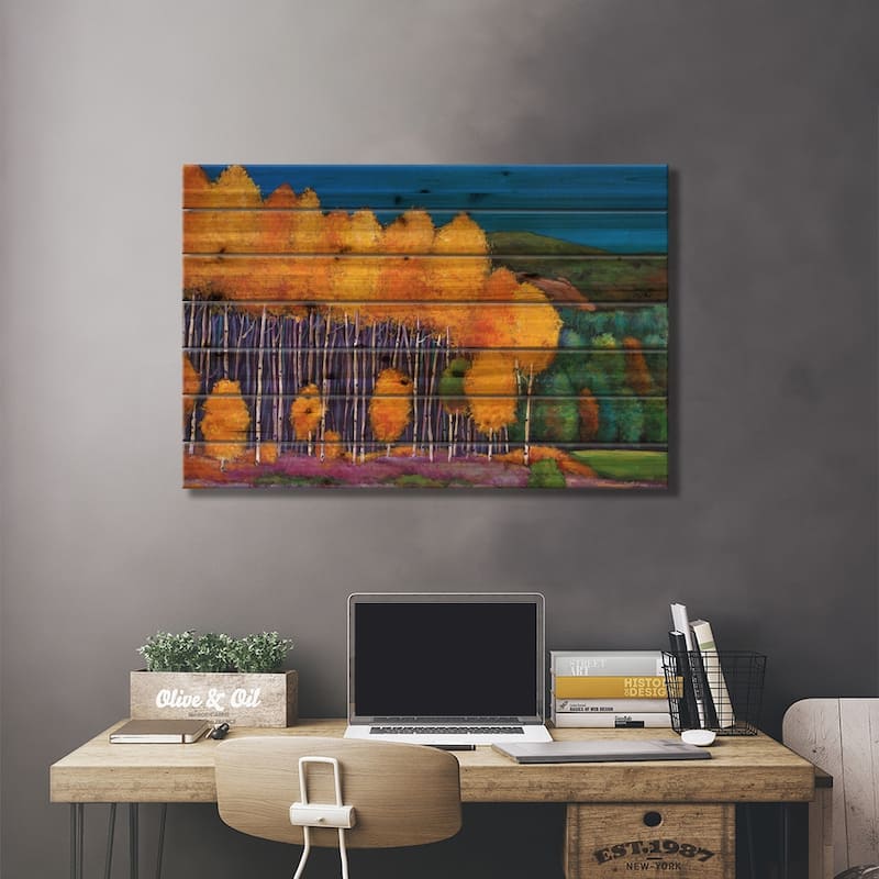 A Moment In Time Print On Wood by Johnathan Harris - Multi-Color