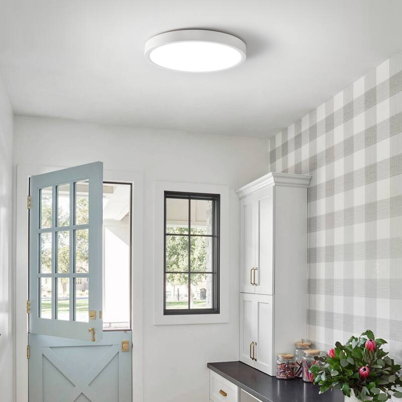 Modern 9.06-inch Round LED Flush Mount Ceiling Lighting for Hallway Bedroom