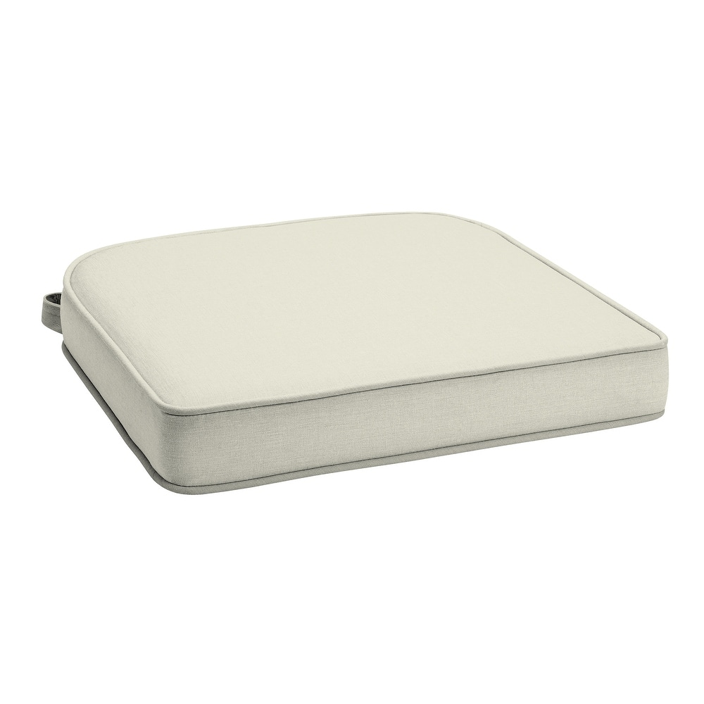 ARDEN Foam Outdoor Double Welted Round Back Seat Cushion, 20 x 19