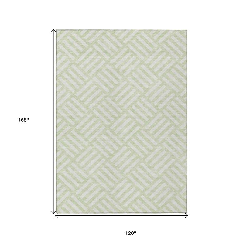 HomeRoots Geometric Transitional Rectangle Outdoor Rug