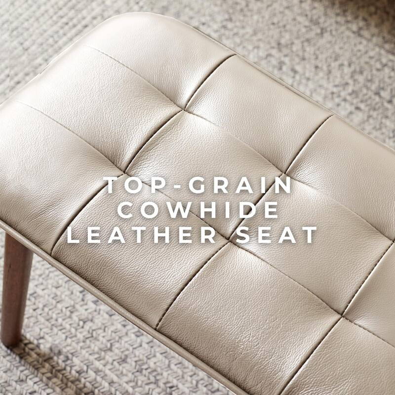 Dining Bench Table Bench for Living Room With Leather Cushion
