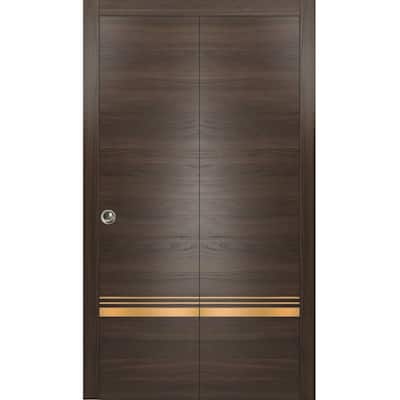 Bi-fold Doors 36 x 80 Planum 2010 Chocolate Ash with Sturdy Tracks
