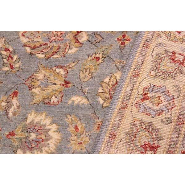 Shabby Chic Ziegler Iraida Gray Gold HandKnotted Wool Rug 4'10'' x 6