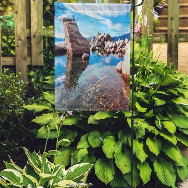 Shop Blue Beach Bonsai Rock In Lake Tahoe Vacation Sand Harbor Garden Flag Decorative Flag House Banner 28x40 Inch On Sale Overstock 31381297