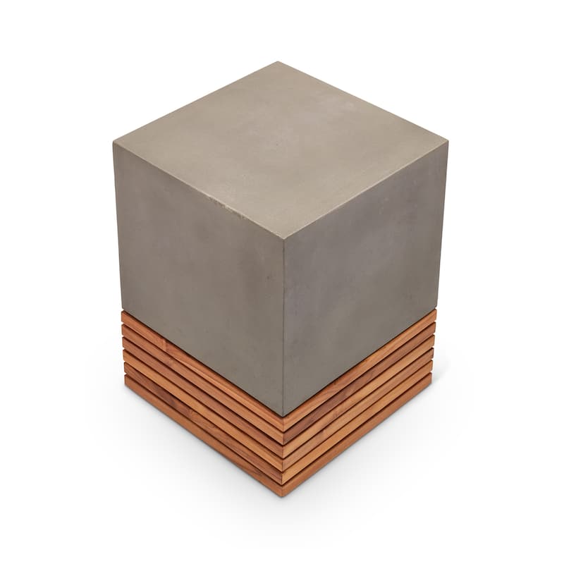 Urbia Stecca Corto Concrete & Teak Stool