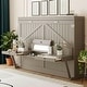 preview thumbnail 1 of 20, Queen Wall Murphy Bed with Flip-Down Vanity Desk by Harper&Bright Designs Grey